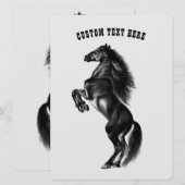 Carte Cheval sauvage dressée avec texte personnali (Devant / Derrière)
