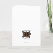 Carte Cheval sauvage en Noël de neige (Dos)