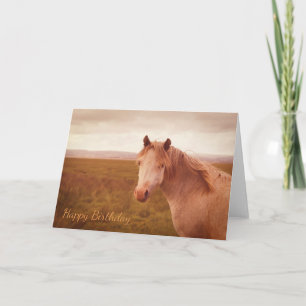 Carte cheval sauvage vintage