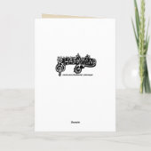 Carte Cheval Silhouette stylisé avec devis (Dos)