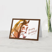 Carte Cheval Sketch et Snaffle Bit, Brown Joyeux anniver (Devant)