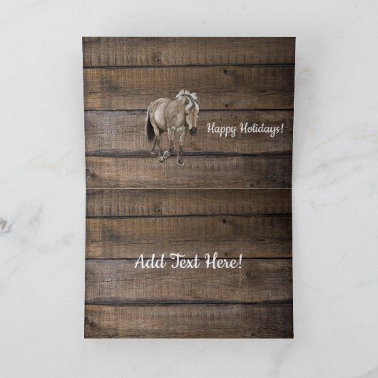 Carte Cheval Stable Noël (Intérieur)