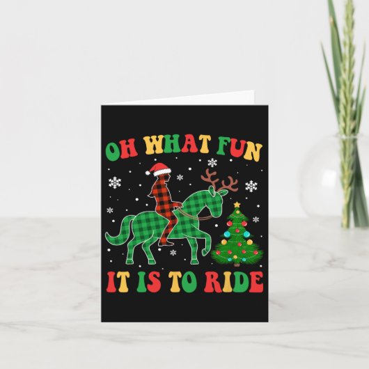 Carte Cheval super Oh Quel Amusement C'Est De Faire Noël (Devant)