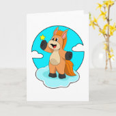 Carte Cheval sur nuages (Fleur jaune)