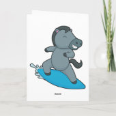 Carte Cheval Surfer Sports nautiques (Dos)