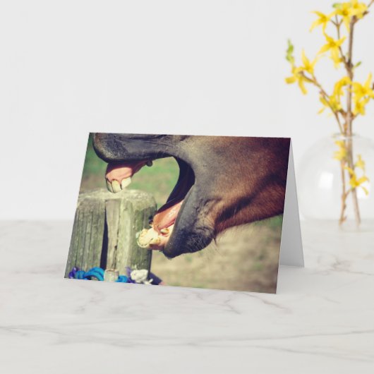 Carte Cheval Yawn (Fleur jaune)