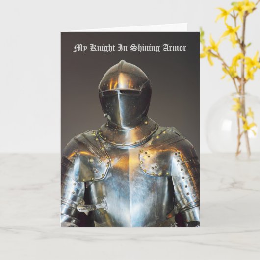 Carte Chevalier En Armure Brillante (Fleur jaune)