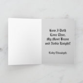 Carte Chevalier en brillant Rose du bouclier d'armement (Intérieur)