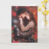 Carte Chevalier et Maïden en Embrasse romantique (Fleur jaune)