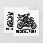 Carte chevalier médiéval (Devant / Derrière)