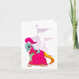 Carte Chevalier médiéval cheval en armure Fantaisie