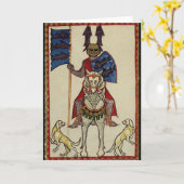 Carte Chevalier médiéval face à l'avant (Fleur jaune)