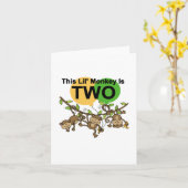 Carte Chevaliers et Dons de 2e anniversaire Swing Monkey (Fleur jaune)