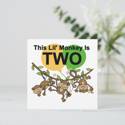 Carte Chevaliers et Dons de 2e anniversaire Swing Monkey (Debout devant)