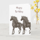 Carte Chevaux (Fleur jaune)