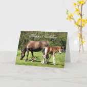 CARTE CHEVAUX (Fleur jaune)