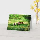 CARTE CHEVAUX (Fleur jaune)