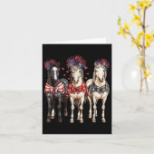 Carte Chevaux 4 juillet Cheval patriotique Drapeau améri (Fleur jaune)