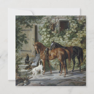 Carte Chevaux à la Porche (par Albrecht Adam)