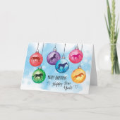Carte Chevaux dans les boules de Noël (Devant)