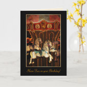 Carte Chevaux de carrousel (Fleur jaune)