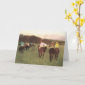 Carte Chevaux de course à Longchamp par Edgar Degas (Fleur jaune)