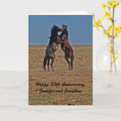 Carte Chevaux de danse du 50e anniversaire Cliquez pour  (Fleur jaune)