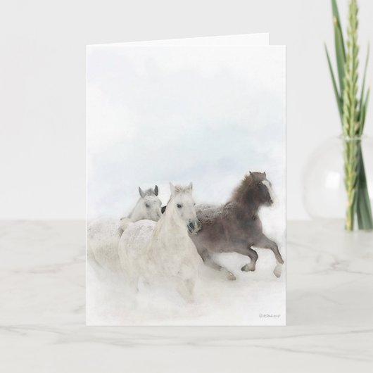 Carte Chevaux de neige (Devant)