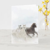 Carte Chevaux de neige (Fleur jaune)