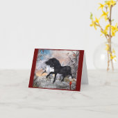 Carte Chevaux de Noël 2022 ver2 (Fleur jaune)