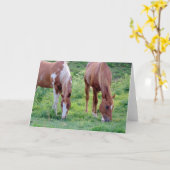 Carte Chevaux de pâturage (Fleur jaune)