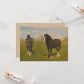 Carte Chevaux de pâturage (par Rosa Bonheur) (Devant/Arrière en situation)