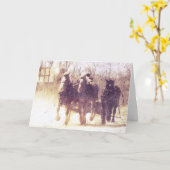 Carte Chevaux de travail (Fleur jaune)