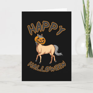 Carte Chevaux d'Halloween Chevaux Citrouille Horreur Idé