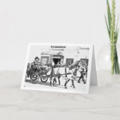 Carte Chevaux espagnols noir et blanc Portrait (Devant)