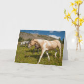 Carte Chevaux et mulets (Fleur jaune)