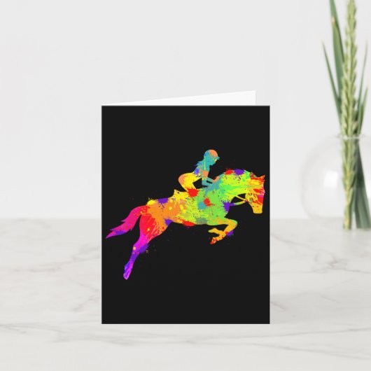 Carte Chevaux Filles Rider équitation Femmes (Devant)