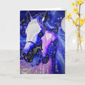 Carte Chevaux & Nuit (Fleur jaune)