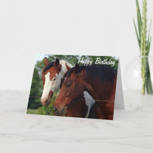 Carte Chevaux photo Joyeux anniversaire