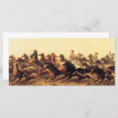 Carte Chevaux sauvages de course par James Walker (Devant / Derrière)