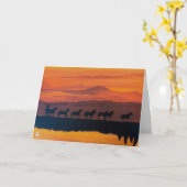 Carte Chevaux sauvages du Montana Peinture d'Alfred Fox (Fleur jaune)