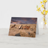 Carte Chevaux sauvages en course (Fleur jaune)