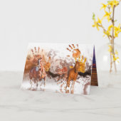 Carte Chevaux sauvages MAINS SAUVAGES (Fleur jaune)