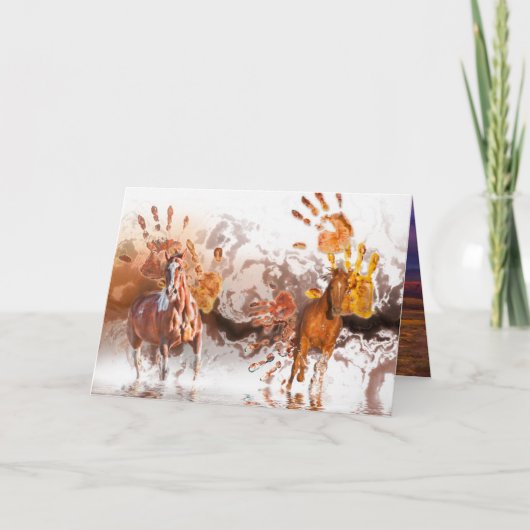 Carte Chevaux sauvages MAINS SAUVAGES (Devant)