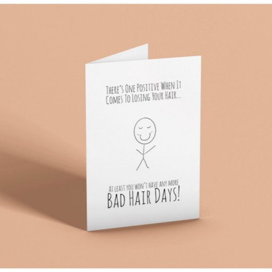 Carte Cheveux après Chemo Funny Card