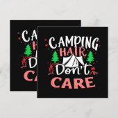 Carte Cheveux de Camping, On s'en fiche, Drôle (Devant / Derrière)