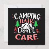 Carte Cheveux de Camping, On s'en fiche, Drôle (Dos)