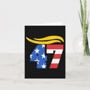 Carte Cheveux de Trump vintage 47 