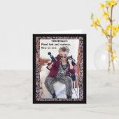 Carte Cheveux ignorés 'n maquillage...carte drôle (Fleur jaune)