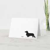 Carte Cheveux longs Dachshund - Silhouette 1 (Dos)